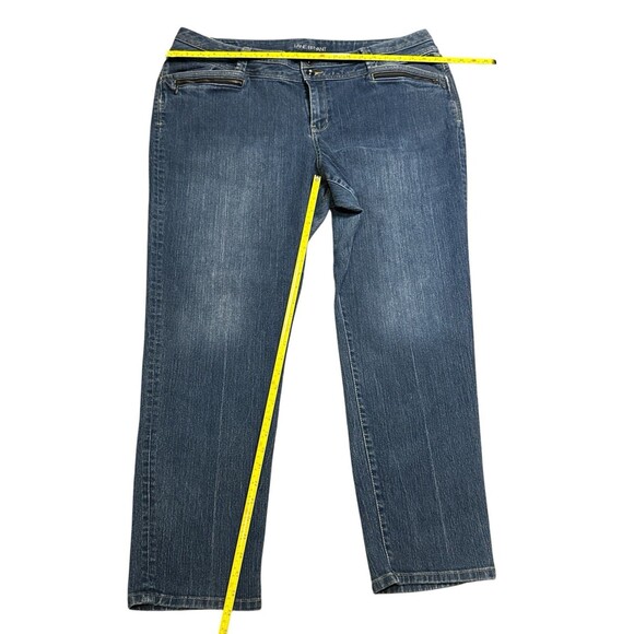 Lane Bryant Medium Wash Mid-Rise Straight Leg Jeans Zipper Pockets Size 22 Plus - Picture 3 of 8